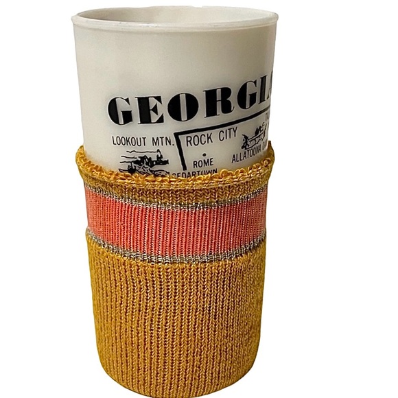 Vintage 1960s Mid Century Set of 8 Terrycloth Cola-Jacs Hi-Jac Cup Cozy - Picture 6 of 8